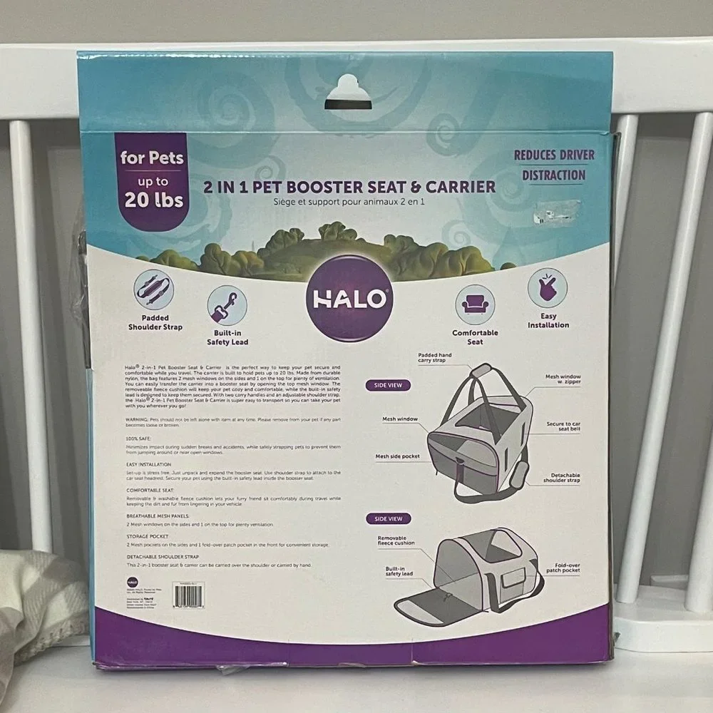 Halo 2-in-1 Pet Booster Seat & Carrier